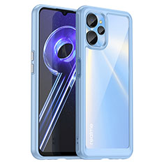 Realme 10T 5G用ハイブリットバンパーケース クリア透明 プラスチック カバー J01S Realme ネイビー