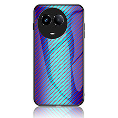 Realme 11 5G用ハイブリットバンパーケース プラスチック 鏡面 虹 グラデーション 勾配色 カバー LS2 Realme ネイビー