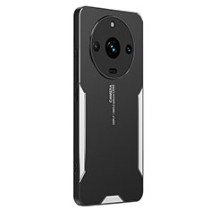 Realme 11 Pro+ Plus 5G用ケース 高級感 手触り良い アルミメタル 製の金属製 兼シリコン カバー PB2 Realme シルバー