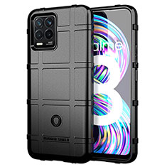 Realme 8 4G用360度 フルカバー極薄ソフトケース シリコンケース 耐衝撃 全面保護 バンパー J01S Realme ブラック