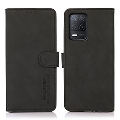 Realme 8 5G用手帳型 レザーケース スタンド カバー D01Y Realme ブラック