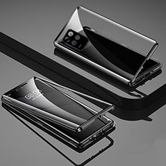 Realme 8 5G用ケース 高級感 手触り良い アルミメタル 製の金属製 360度 フルカバーバンパー 鏡面 カバー Realme ブラック