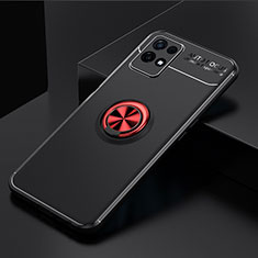 Realme 8i用極薄ソフトケース シリコンケース 耐衝撃 全面保護 アンド指輪 マグネット式 バンパー SD1 Realme レッド・ブラック