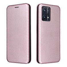 Realme 9 4G用手帳型 レザーケース スタンド カバー L07Z Realme ローズゴールド