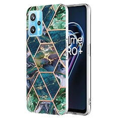 Realme 9 4G用シリコンケース ソフトタッチラバー バタフライ パターン カバー Y04B Realme モスグリー