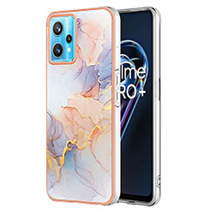 Realme 9 4G用シリコンケース ソフトタッチラバー バタフライ パターン カバー Y03B Realme ラベンダー