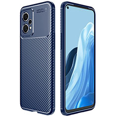 Realme 9 4G用シリコンケース ソフトタッチラバー ツイル カバー S01 Realme ネイビー