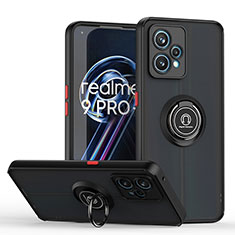 Realme 9 4G用ハイブリットバンパーケース プラスチック アンド指輪 マグネット式 QW2 Realme レッド・ブラック