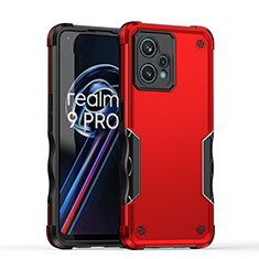 Realme 9 4G用ハイブリットバンパーケース プラスチック 兼シリコーン カバー QW1 Realme レッド