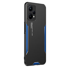 Realme 9 5G用ケース 高級感 手触り良い アルミメタル 製の金属製 兼シリコン カバー PB2 Realme ネイビー