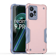 Realme 9 5G用ハイブリットバンパーケース プラスチック 兼シリコーン カバー QW1 Realme ローズゴールド