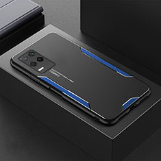 Realme 9 5G India用ケース 高級感 手触り良い アルミメタル 製の金属製 兼シリコン カバー PB1 Realme ネイビー