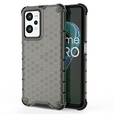 Realme 9 Pro 5G用360度 フルカバー ハイブリットバンパーケース クリア透明 プラスチック カバー AM3 Realme ブラック