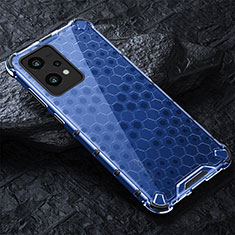 Realme 9 Pro 5G用360度 フルカバー ハイブリットバンパーケース クリア透明 プラスチック カバー AM4 Realme ネイビー