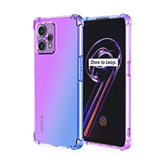 Realme 9 Pro 5G用極薄ソフトケース グラデーション 勾配色 クリア透明 Realme ラベンダー