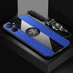 Realme 9i 5G用極薄ソフトケース シリコンケース 耐衝撃 全面保護 アンド指輪 マグネット式 バンパー X03L Realme ネイビー