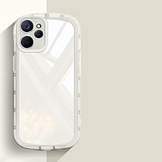 Realme 9i 5G用極薄ソフトケース シリコンケース 耐衝撃 全面保護 クリア透明 H03 Realme ホワイト