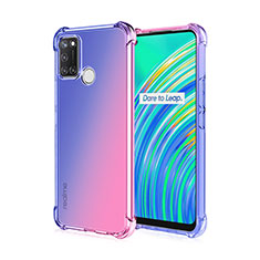 Realme C17用極薄ソフトケース シリコンケース 耐衝撃 全面保護 クリア透明 H02 Realme ネイビー