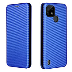 Realme C21用手帳型 レザーケース スタンド カバー L07Z Realme ネイビー