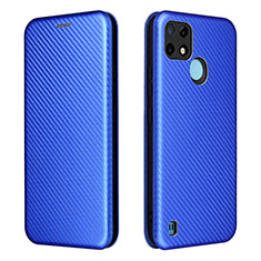 Realme C21Y用手帳型 レザーケース スタンド カバー L07Z Realme ネイビー