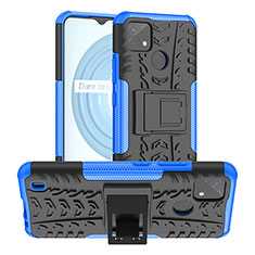 Realme C21Y用ハイブリットバンパーケース スタンド プラスチック 兼シリコーン カバー JX2 Realme ネイビー