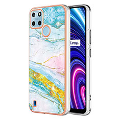 Realme C21Y用シリコンケース ソフトタッチラバー バタフライ パターン カバー Y01B Realme カラフル