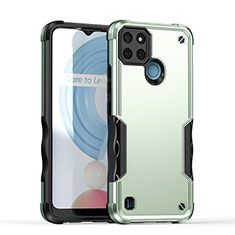 Realme C21Y用ハイブリットバンパーケース プラスチック 兼シリコーン カバー QW1 Realme ライトグリーン