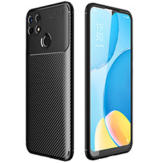 Realme C25用シリコンケース ソフトタッチラバー ツイル カバー Realme ブラック