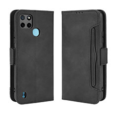 Realme C25Y用手帳型 レザーケース スタンド カバー BY3 Realme ブラック