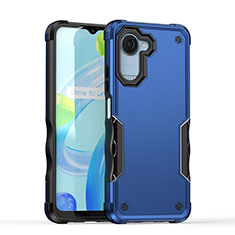 Realme C30用ハイブリットバンパーケース プラスチック 兼シリコーン カバー QW1 Realme ネイビー