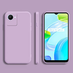 Realme C30用360度 フルカバー極薄ソフトケース シリコンケース 耐衝撃 全面保護 バンパー Realme ラベンダー