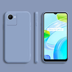 Realme C30用360度 フルカバー極薄ソフトケース シリコンケース 耐衝撃 全面保護 バンパー Realme ラベンダーグレー