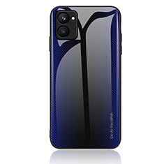 Realme C33 (2023)用ハイブリットバンパーケース プラスチック 鏡面 虹 グラデーション 勾配色 カバー JM2 Realme ミッドナイトネイビー