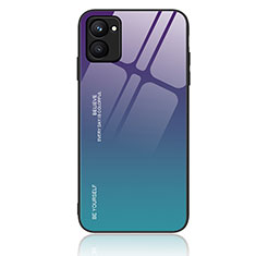 Realme C33 (2023)用ハイブリットバンパーケース プラスチック 鏡面 虹 グラデーション 勾配色 カバー JM1 Realme マルチカラー