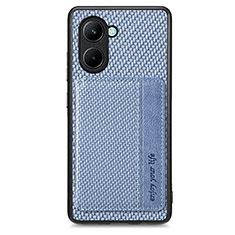 Realme C33用極薄ソフトケース シリコンケース 耐衝撃 全面保護 マグネット式 バンパー S02D Realme ネイビー