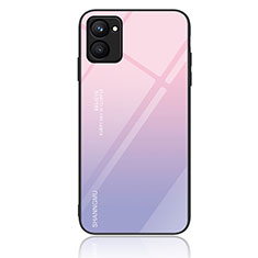 Realme C33用ハイブリットバンパーケース プラスチック パターン 鏡面 カバー JM2 Realme ラベンダー