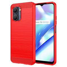 Realme C33用シリコンケース ソフトタッチラバー ライン カバー Realme レッド