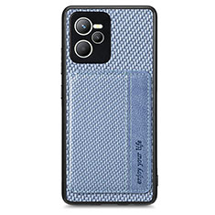 Realme C35用極薄ソフトケース シリコンケース 耐衝撃 全面保護 マグネット式 バンパー S01D Realme ネイビー