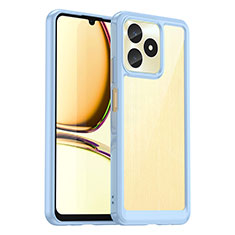 Realme C51用ハイブリットバンパーケース クリア透明 プラスチック カバー J01S Realme ネイビー