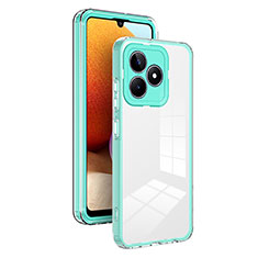 Realme C51用ハイブリットバンパーケース クリア透明 プラスチック 鏡面 カバー H01P Realme グリーン