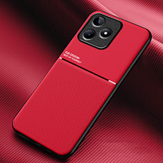 Realme C51用極薄ソフトケース シリコンケース 耐衝撃 全面保護 マグネット式 バンパー Realme レッド