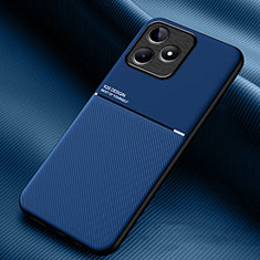 Realme C53用極薄ソフトケース シリコンケース 耐衝撃 全面保護 マグネット式 バンパー Realme ネイビー