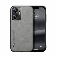 Realme C55用ケース 高級感 手触り良いレザー柄 DY2 Realme グレー