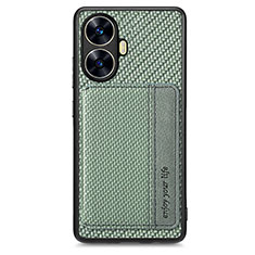 Realme C55用極薄ソフトケース シリコンケース 耐衝撃 全面保護 マグネット式 バンパー S01D Realme グリーン