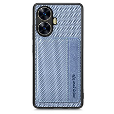 Realme C55用極薄ソフトケース シリコンケース 耐衝撃 全面保護 マグネット式 バンパー S01D Realme ネイビー