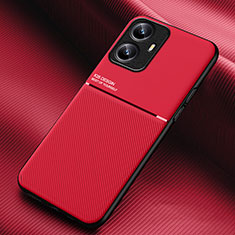 Realme C55用極薄ソフトケース シリコンケース 耐衝撃 全面保護 マグネット式 バンパー Realme レッド