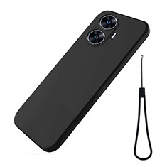 Realme C55用360度 フルカバー極薄ソフトケース シリコンケース 耐衝撃 全面保護 バンパー Realme ブラック