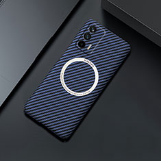 Realme GT 5G用ハードケース プラスチック 質感もマット ツイル カバー Mag-Safe 磁気 Magnetic Realme ネイビー