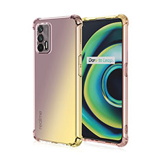 Realme GT 5G用極薄ソフトケース グラデーション 勾配色 クリア透明 Realme イエロー