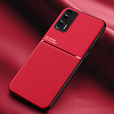 Realme GT 5G用極薄ソフトケース シリコンケース 耐衝撃 全面保護 マグネット式 バンパー Realme レッド